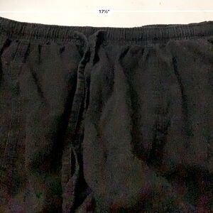 Cw Classic  Black Sheer Women’s  Capri Pants With Drawstring Size 2X